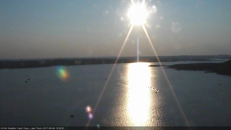 Lake Travis webcam, August 4, 2017 6:35 PM CT