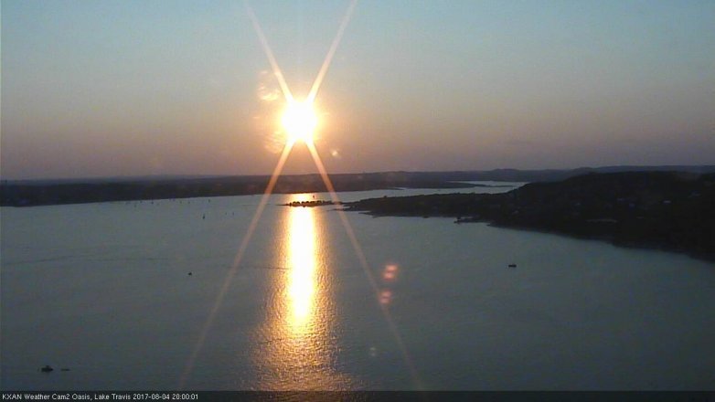 Lake Travis webcam, August 4, 2017 7:10 PM CT
