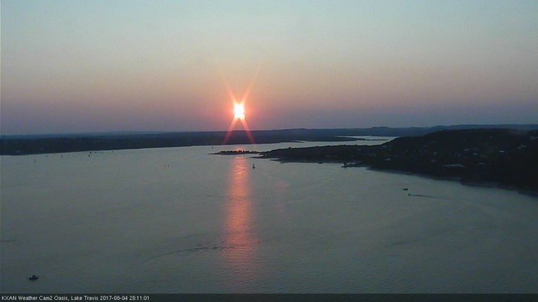 Lake Travis webcam, August 4, 2017 7:20 PM CT
