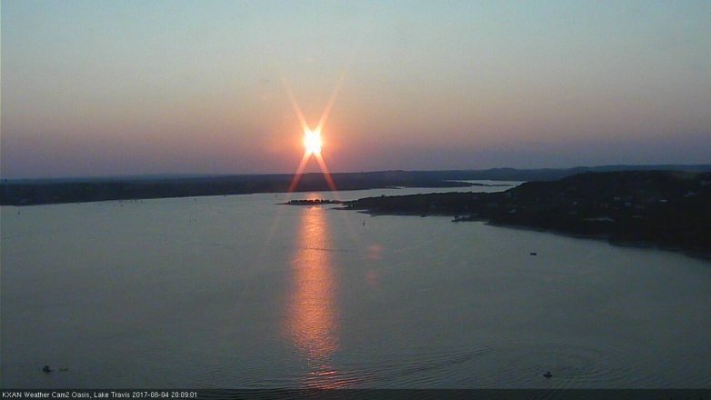 Lake Travis webcam, August 4, 2017 7:25 PM CT