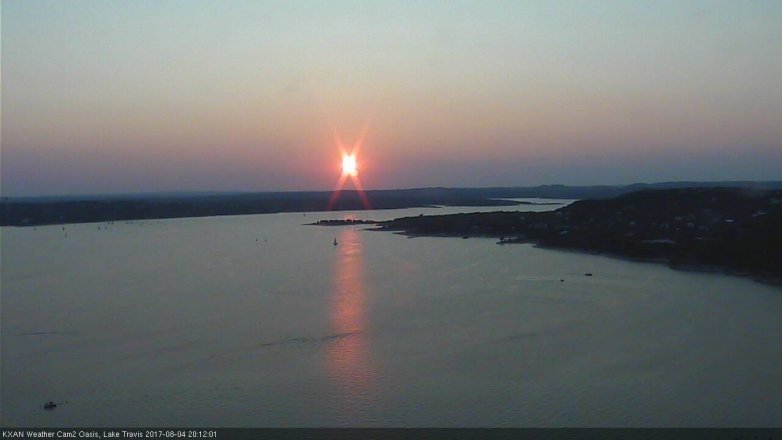 Lake Travis webcam, August 4, 2017 7:30 PM CT