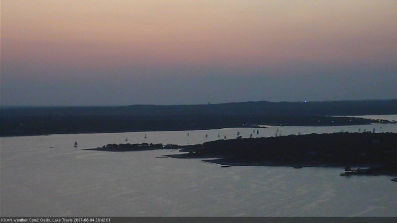 Lake Travis webcam, August 4, 2017 7:50 PM CT