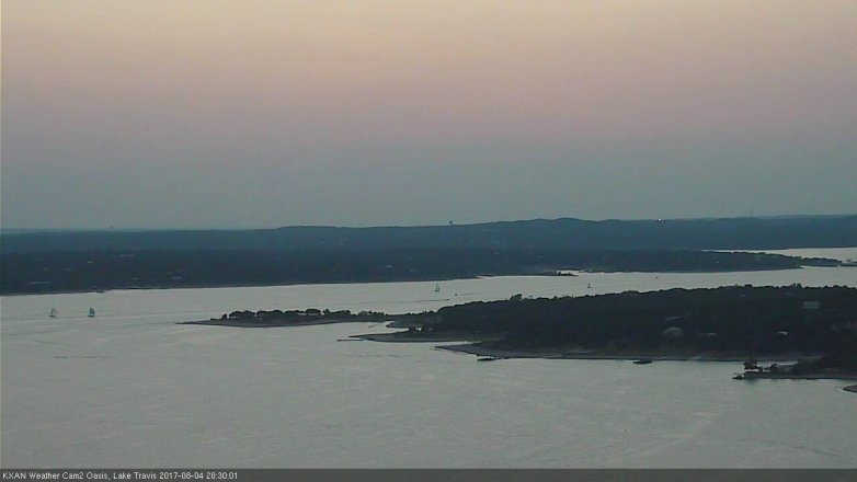 Lake Travis webcam, August 4, 2017 7:55 PM CT