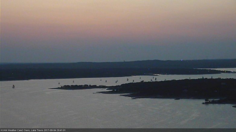 Lake Travis webcam, August 4, 2017 8:00 PM CT