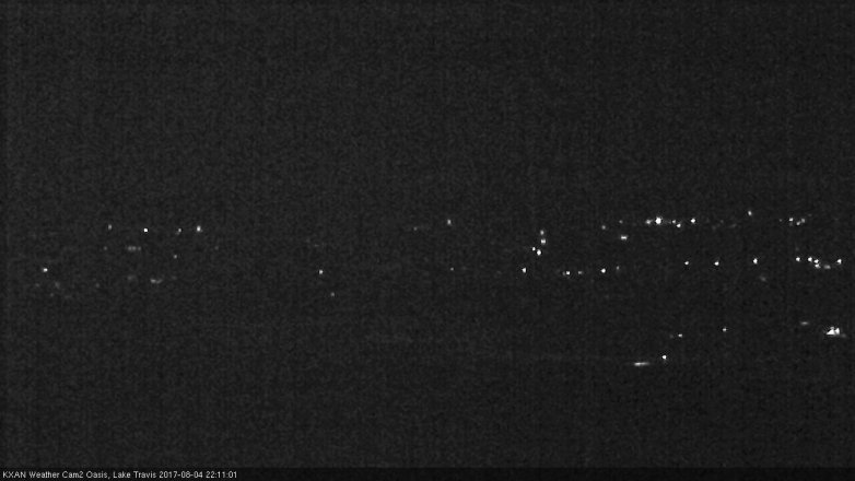 Lake Travis webcam, August 4, 2017 9:20 PM CT