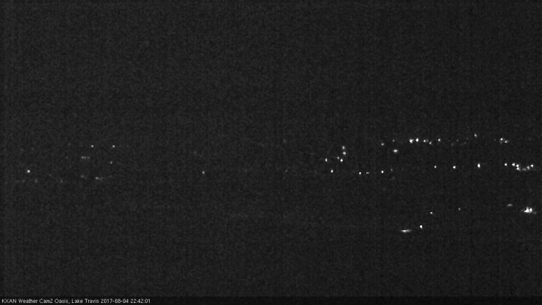 Lake Travis webcam, August 4, 2017 9:45 PM CT