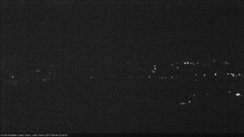 Lake Travis webcam, August 4, 2017 10:55 PM CT
