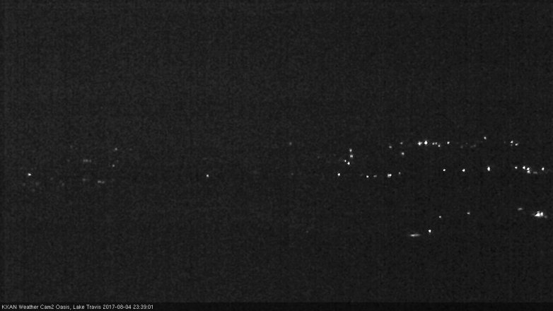 Lake Travis webcam, August 4, 2017 11:10 PM CT