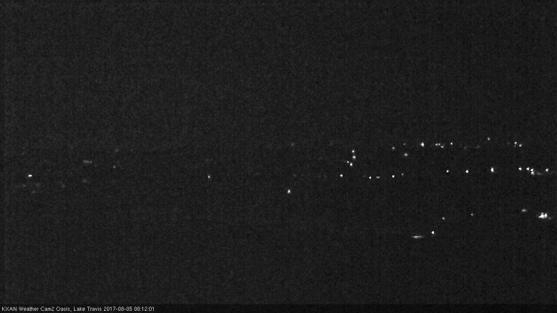 Lake Travis webcam, August 4, 2017 11:15 PM CT