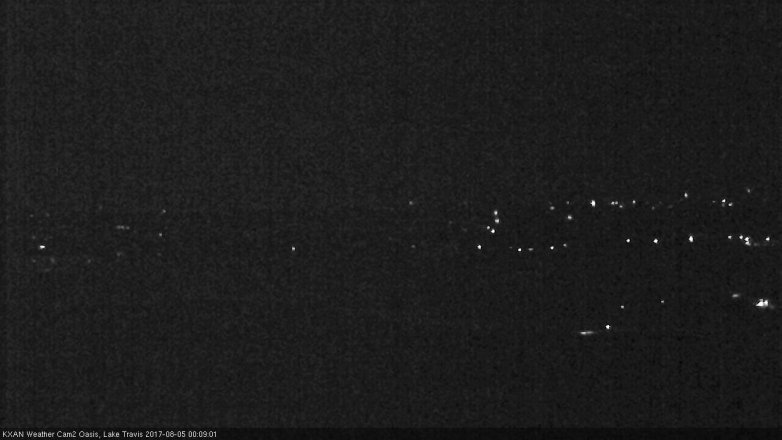 Lake Travis webcam, August 4, 2017 11:25 PM CT