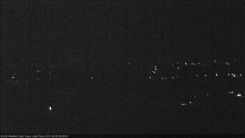 Lake Travis webcam, August 4, 2017 11:35 PM CT