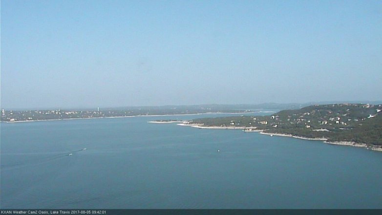 Lake Travis webcam, August 5, 2017 9:10 AM CT