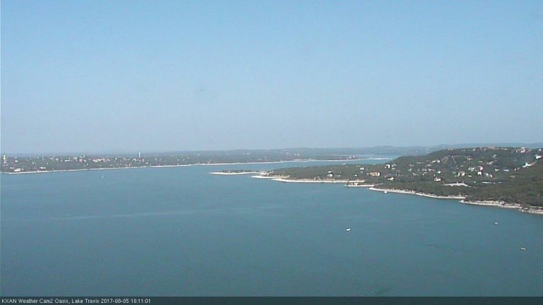 Lake Travis webcam, August 5, 2017 9:20 AM CT