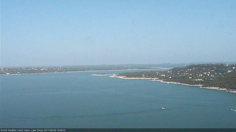 Lake Travis webcam, August 5, 2017 9:25 AM CT