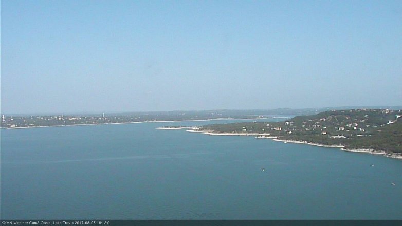 Lake Travis webcam, August 5, 2017 9:40 AM CT