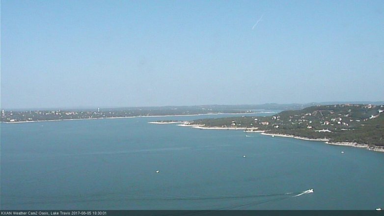 Lake Travis webcam, August 5, 2017 9:45 AM CT