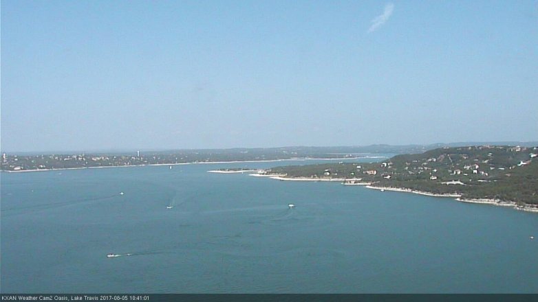 Lake Travis webcam, August 5, 2017 9:50 AM CT