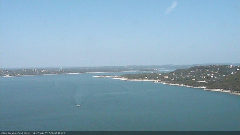 Lake Travis webcam, August 5, 2017 10:00 AM CT