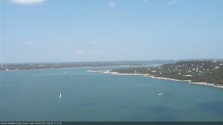 Lake Travis webcam, August 5, 2017 10:15 AM CT