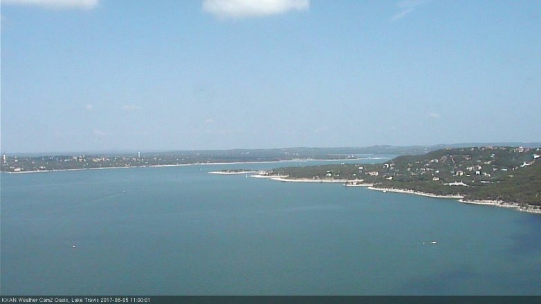 Lake Travis webcam, August 5, 2017 10:20 AM CT