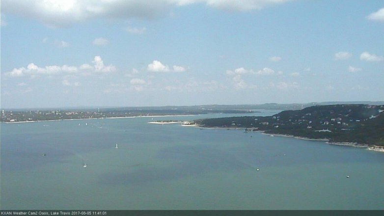 Lake Travis webcam, August 5, 2017 11:00 AM CT