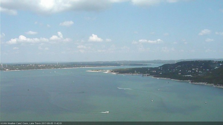 Lake Travis webcam, August 5, 2017 11:10 AM CT
