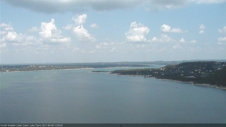 Lake Travis webcam, August 5, 2017 11:15 AM CT