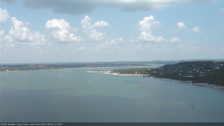 Lake Travis webcam, August 5, 2017 11:20 AM CT