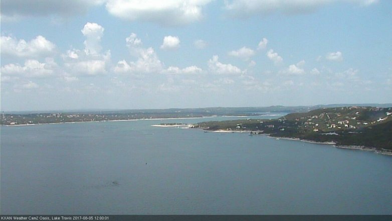 Lake Travis webcam, August 5, 2017 11:30 AM CT