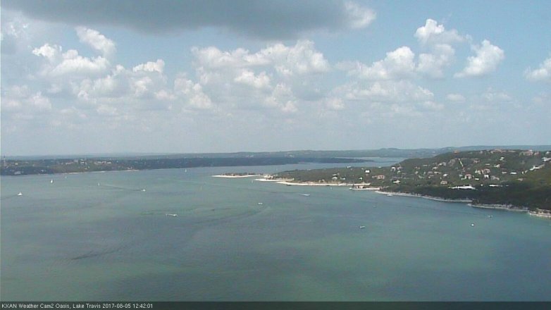 Lake Travis webcam, August 5, 2017 11:45 AM CT