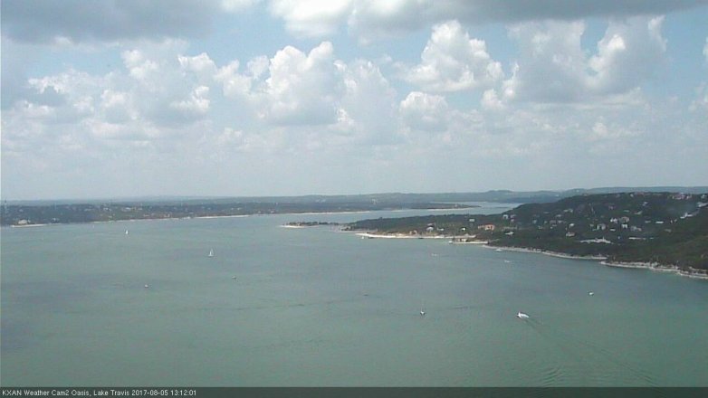 Lake Travis webcam, August 5, 2017 12:15 PM CT