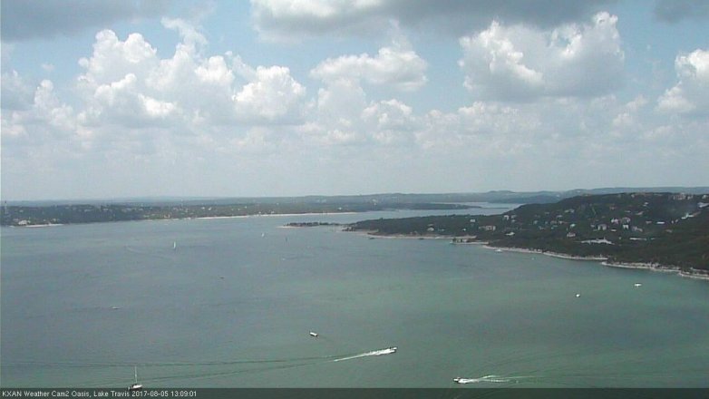 Lake Travis webcam, August 5, 2017 12:25 PM CT