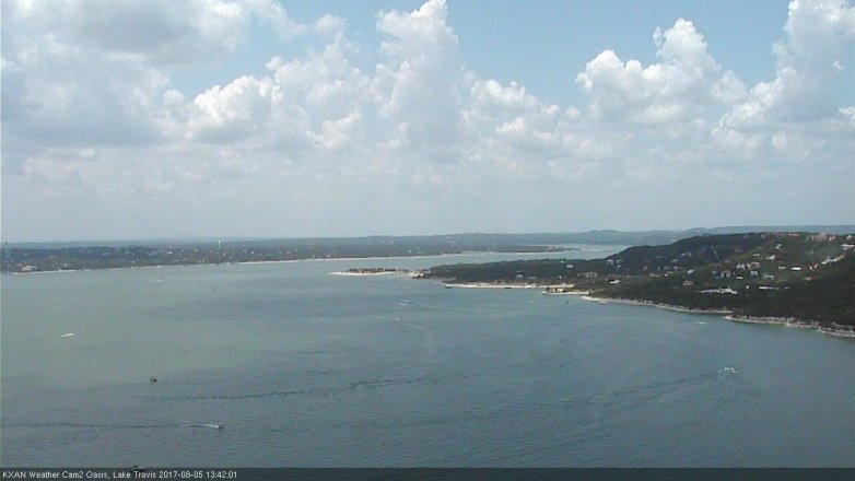 Lake Travis webcam, August 5, 2017 12:45 PM CT
