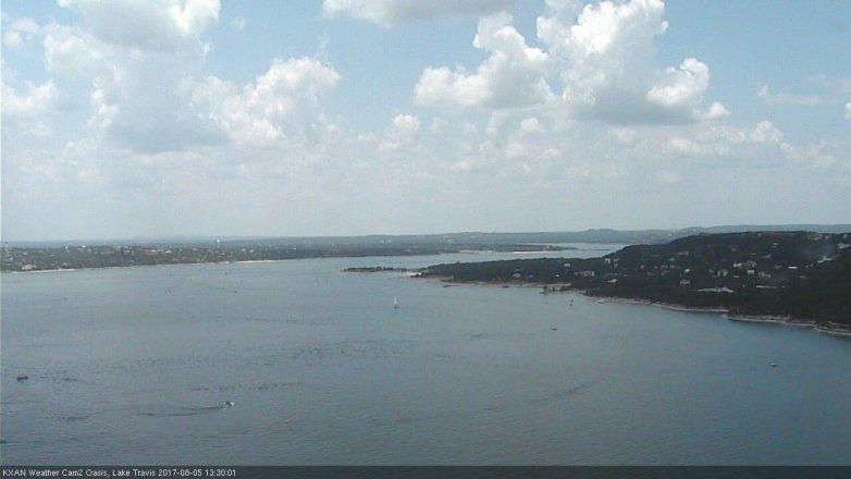 Lake Travis webcam, August 5, 2017 12:50 PM CT