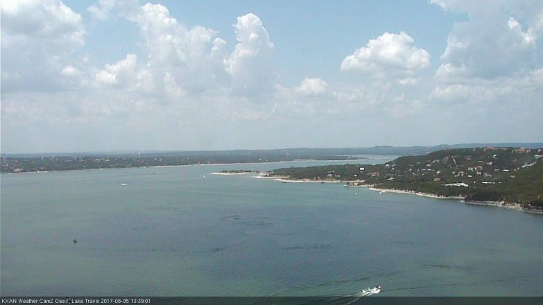 Lake Travis webcam, August 5, 2017 1:00 PM CT