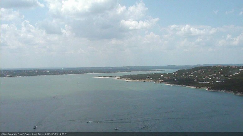 Lake Travis webcam, August 5, 2017 1:05 PM CT
