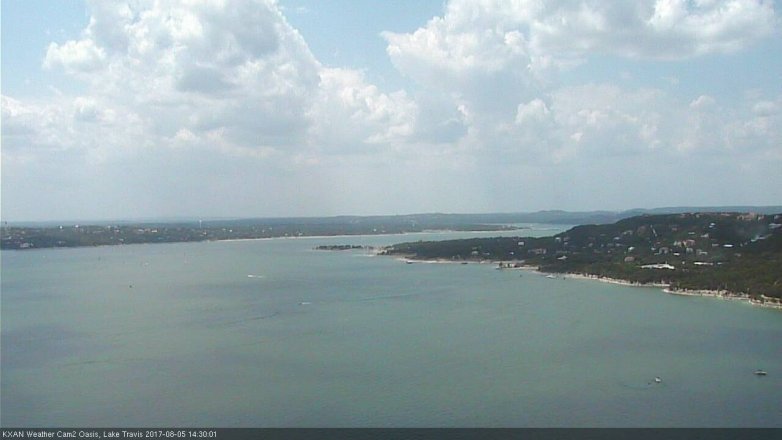 Lake Travis webcam, August 5, 2017 2:00 PM CT