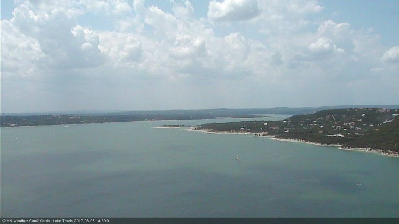 Lake Travis webcam, August 5, 2017 2:05 PM CT
