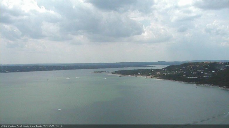 Lake Travis webcam, August 5, 2017 2:25 PM CT