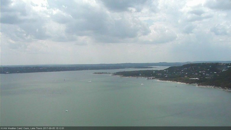 Lake Travis webcam, August 5, 2017 2:30 PM CT
