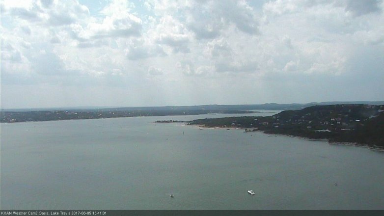 Lake Travis webcam, August 5, 2017 2:50 PM CT