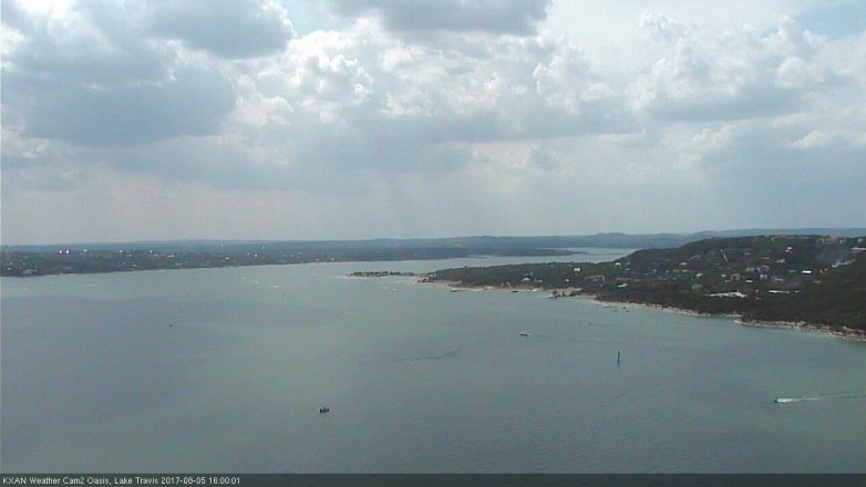 Lake Travis webcam, August 5, 2017 3:10 PM CT