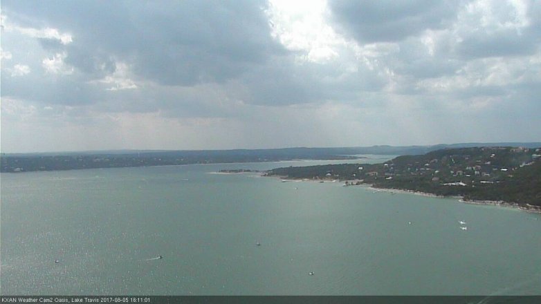 Lake Travis webcam, August 5, 2017 3:30 PM CT