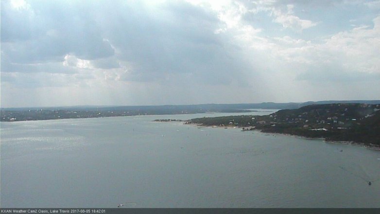 Lake Travis webcam, August 5, 2017 3:45 PM CT