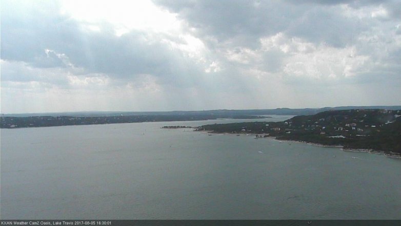 Lake Travis webcam, August 5, 2017 3:55 PM CT