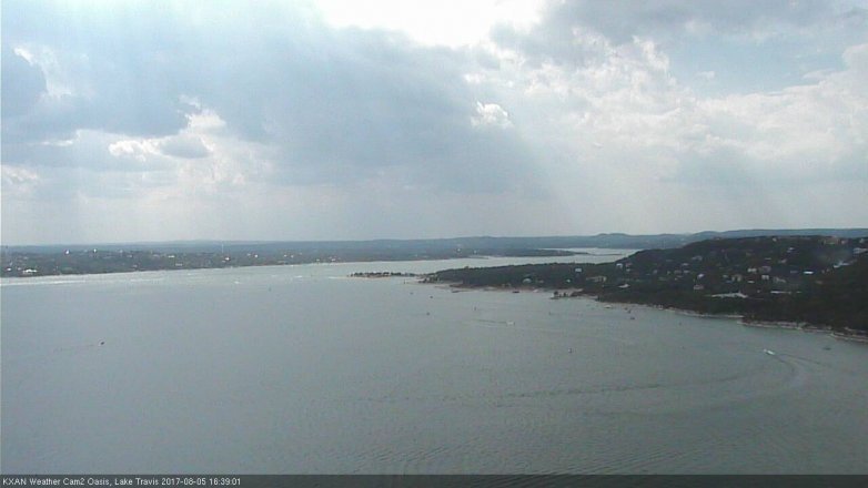 Lake Travis webcam, August 5, 2017 4:00 PM CT