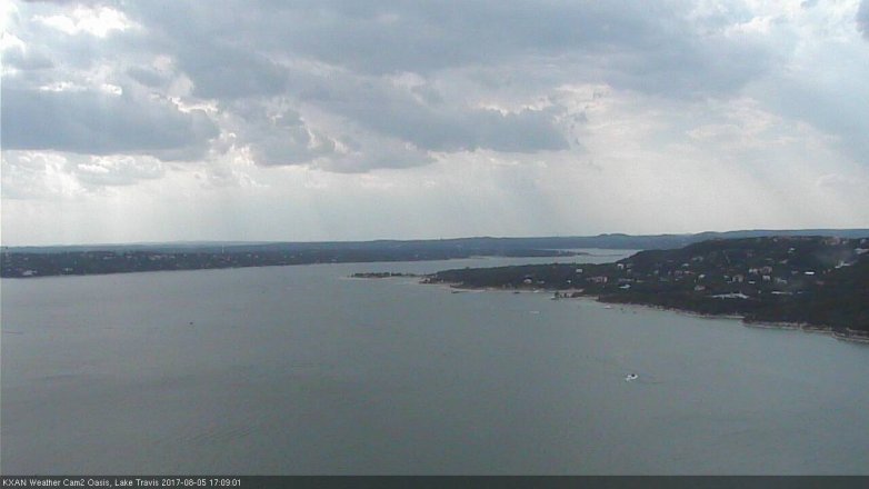 Lake Travis webcam, August 5, 2017 4:15 PM CT