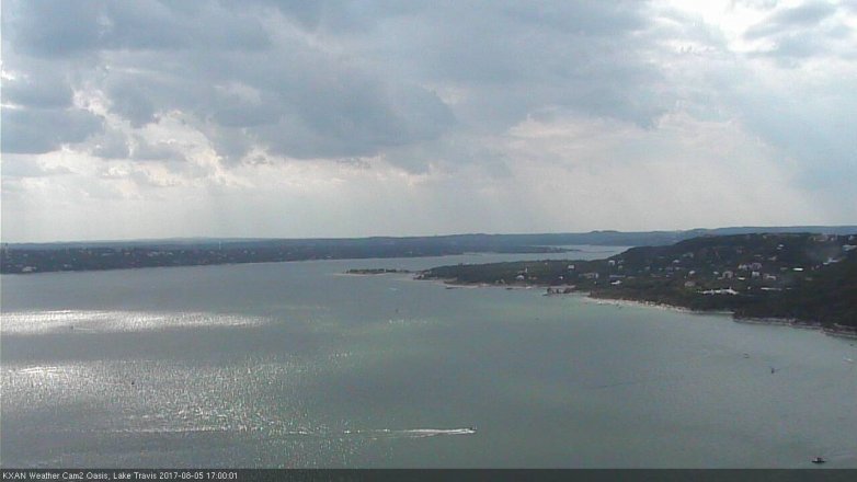 Lake Travis webcam, August 5, 2017 4:20 PM CT