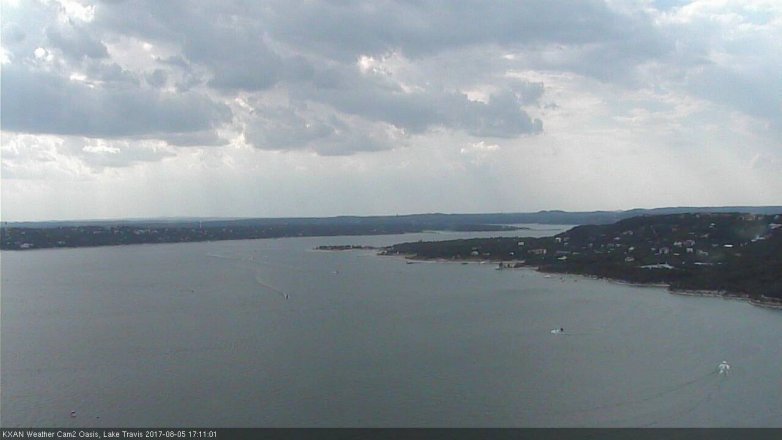 Lake Travis webcam, August 5, 2017 4:35 PM CT