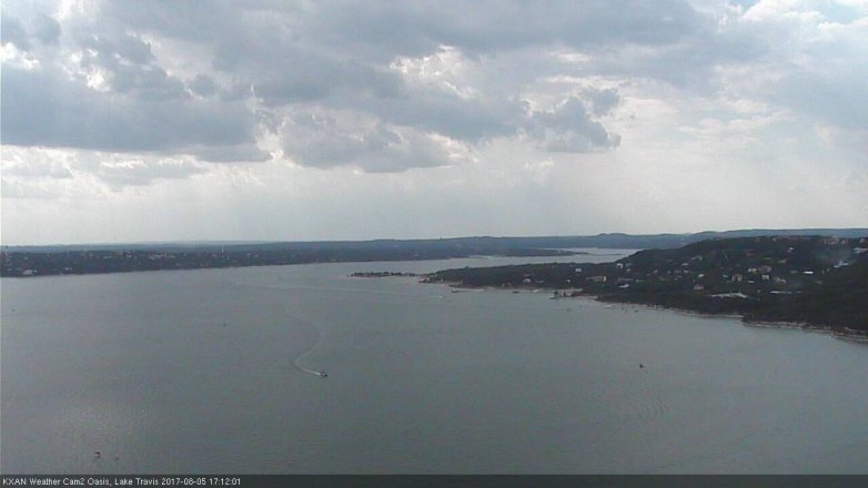 Lake Travis webcam, August 5, 2017 4:40 PM CT